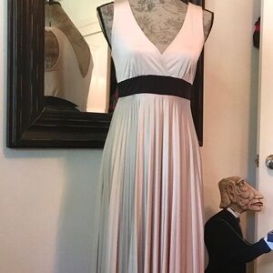Elegant Cream and Black Women's Dress